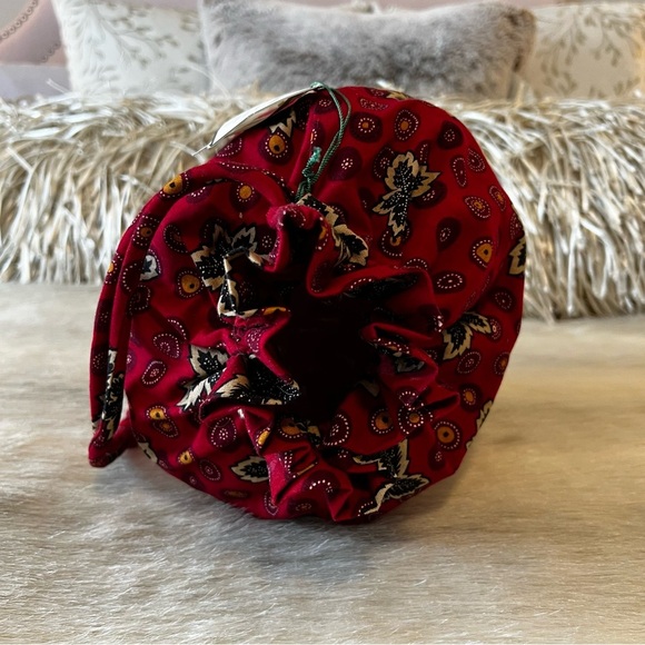 VINTAGE New VERA BRADLEY Red Coin 1999 Ditty Bag Leaves Green Drawstring Travel - Picture 7 of 14